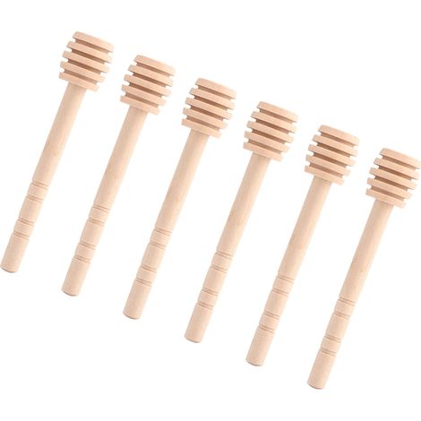 Lot de 50 cuillères à confiture en bois pour pots à miel et confiture, avec bâtonnets de 10 cm pour doser et mélanger.
