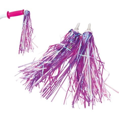 Decorazioni per Bicicletta Bambine Stelle Filanti per Manopole Manubri Viola Multicolore