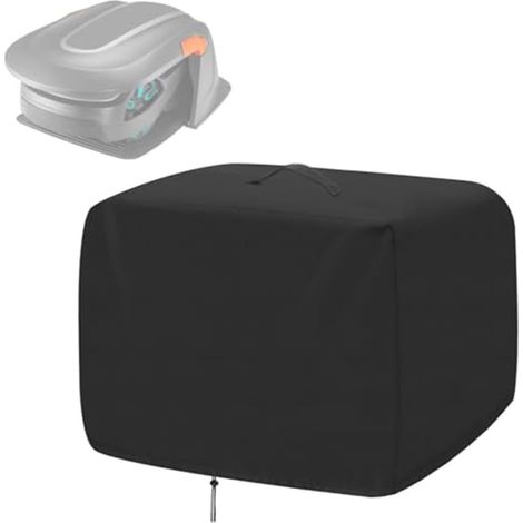 Housse imperméable pour tondeuse à gazon robotique avec cordon de serrage et poignée en tissu Oxford 420D coupe-vent protection contre les intempéries pour le rangement extérieur (1/5)
