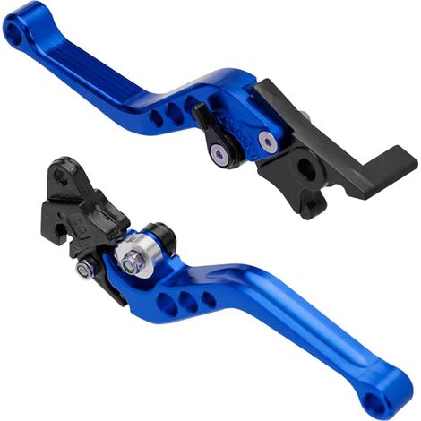 1 Pair Motorcycle Brake Clutch Levers 22 mm Adjustable Brake Clutch Lever Aluminium Brake Lever Drum Brake Lever Disc Scooter Blue (1/5)