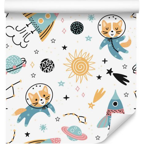 Papel pintado decorativo con estampado para salón y dormitorio, 50x1000 cm. (1/5)