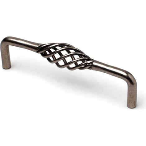 Asa en zamak con acabado plata, dimensiones: 41x135x21mm, entrepuntos: 128mm - (1/5)