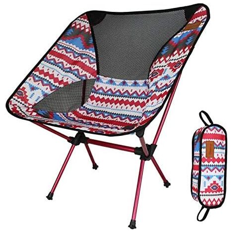 GROOFOO Chaise de camping ultralégère pliante en plein air randonnée barbecue pique-nique (blanc) (1/5)