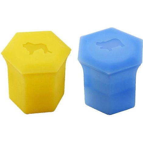 2 Pièces Moule à Glace en Silicone Lion et Hippopotame - Formes Animales pour Cubes Glacés Originaux (1/4)