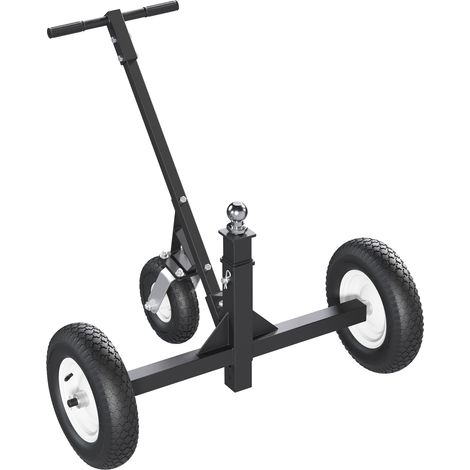 Wiltec Carrello sposta rimorchio roulotte regolabile in altezza max 500 kg con 3 ruote Aiuto di manovra