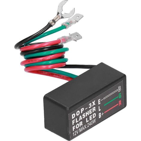 Blinkrelais DOP‑3X 12VDC 20A Universelles LED-Blinkerrelais für Auto und Motorrad