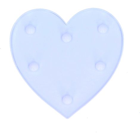 Veilleuse à 6 LED en forme de cœur, idéale pour les demandes en mariage, les couples, les anniversaires, les fêtes, les photos d'intérieur, lumière blanche chaude BZ2357-W (1/5)