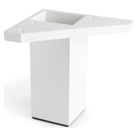 Pied carré en plastique d'une hauteur de 100 mm et finition blanc. Dimensions: 42x42x100 mm - talla