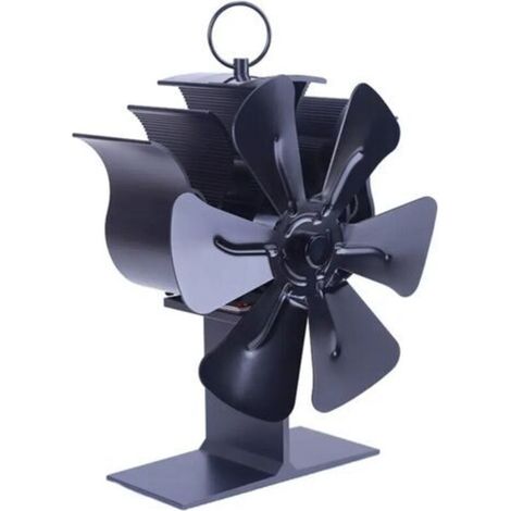 Mini ventilateurs pour poêles à bois, ventilateur à 6 pales alimenté par la chaleur, ventilateur écologique pour poêle à bois/cheminée (1/5)