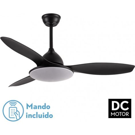Ventilatore da soffitto DC nero Yael 72W 3 pale (1/2)