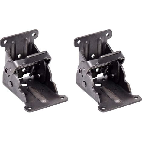 2pcs Charnières Autobloquantes,Support de Support Pliable Raccords de Jambe et Accolade de Coin,Pour les Pieds Pliants établi Pliant (1/5)