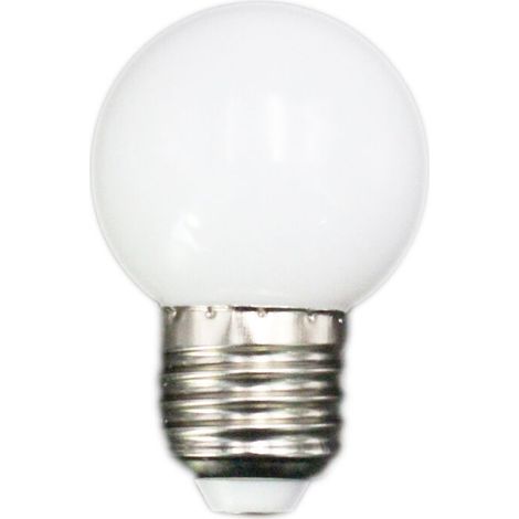 Filiyano-Ampoules LED E27 - Globe LED E27 1w PE givré, couleur blanc/rouge/vert/bleu/jaune, 220 V - 1 pièce (blanc) (1/5)