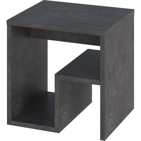 Tavolino in legno "Bon" 40 x 35 x 40 cm - Grigio retrò