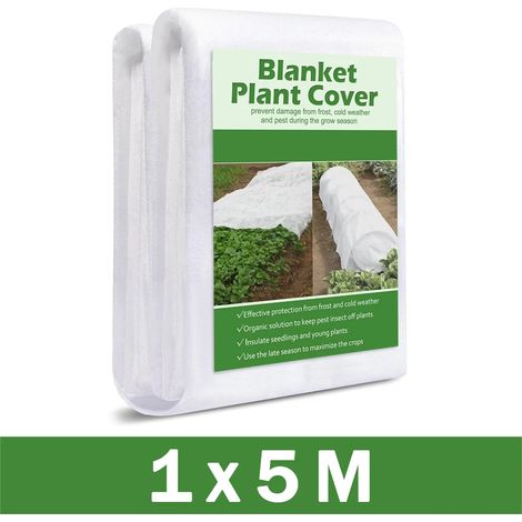 (1 x 5 m) 25 g Couvertures flottantes de protection contre le gel pour plantes à faire soi-même, idéales pour les arbres fruitiers et les légumes en hiver. Outils de jardinage. (1/4)