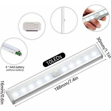 Set mit 2 LED-Lampen, Bewegungsmelder für den Innenbereich, Schrankbeleuchtung, 10 (1/3)