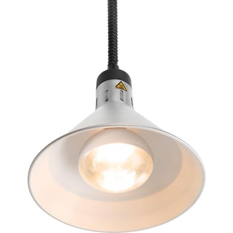 Hendi 273845 - Lampada a sospensione conica, nera, diametro 275 mm, 250 W (1/4)