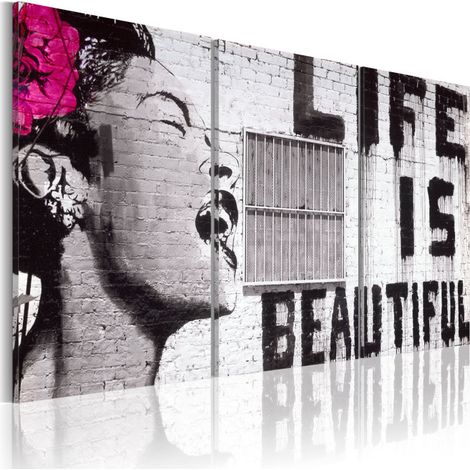 Tableau Imprimé "La Vie est Belle" 60 x 120 cm (1/2)