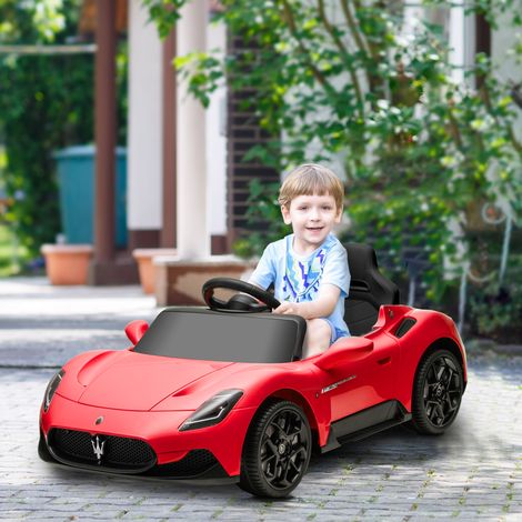 Maserati MC20 12V Auto elettrica per bambini con licenza ufficiale, telecomando, luci a LED, musica e clacson, età 3-6 anni, rossa (1/5)