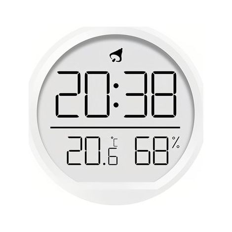Sveglia digitale LCD con temperatura e umidità, design magnetico, 3 modalità di posizionamento, calendario 12/24 ore per casa, cucina, ufficio e studenti (1/5)