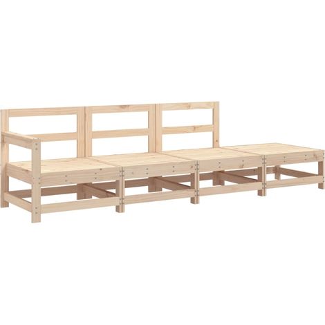 Maison Exclusive - Juego de muebles de jardín 4 piezas madera mac (1/5)