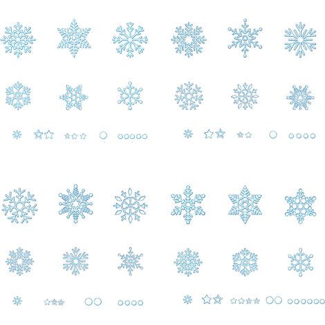 Sticker Flocon De Neige - Adhésif Électrostatique Sans Colle - Décoration Fenêtre Noël - 30 Pièces (1/5)