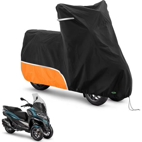 Motorradabdeckung wasserdicht für Piaggio MP3 250-530, 420D Oxford, Orange (1/5)