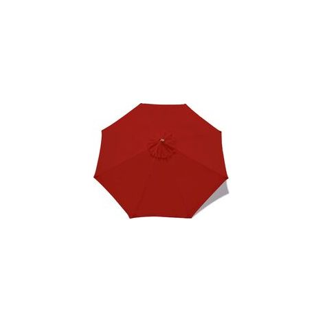 Housse de Rechange pour Parasol 2m/6 Bras, Toile Anti-Ultraviolet, Imperméable, Rouge (1/4)