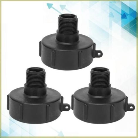 3 Connecteur de réservoir IBC, G3/4, ABS, Joint intégré, Pour cuve chimique (1/4)
