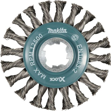 Makita Spazzola rotonda 115mm in metallo X-Lock D-73405 1 pz. (1/3)