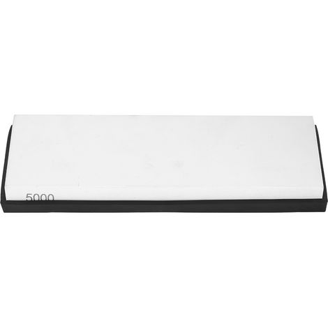 Pierre A Affiler 5000 Grains - Outil De Cuisine Pour Couteaux Et Ciseaux - Base Incluse - Blanc (1/5)