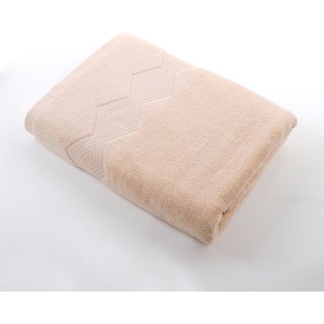 Serviette de bain extra épaisse, 70 x 140 cm, pur coton, serviette de haute qualité, absorbante, pour adultes (hommes et femmes), marron 1 (1/3)