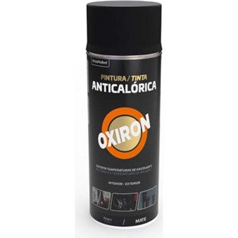 Pintura anticalorica spray TITAN Oxiron negro 400ml