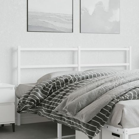 Metal Headboard White 160 cm vidaXL (1/5)