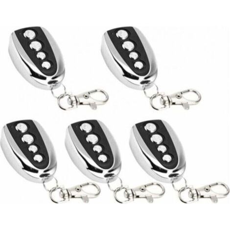 BUNTHAUS Cyslmuk – Lot de 5 ouvre-portes de garage électrique à télécommande – 433 MHz pour clonage de portail – 4 touches de contrôle universelles