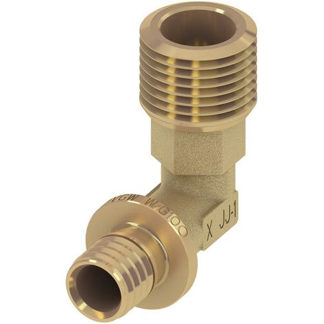 Raccord d'angle TECEflex en laiton rouge d= 20 mm x 1/2 AG