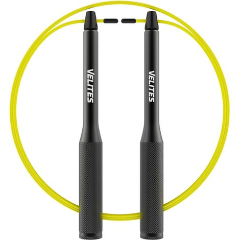 Cuerda para saltar ajustable VELITES Fire 2.0 Roja con rodamientos de alta velocidad, double unders, HIIT, cross-training