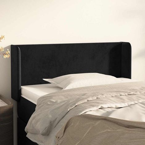 vidaXL Cabecero de terciopelo negro 83x16x78/88 cm (1/5)