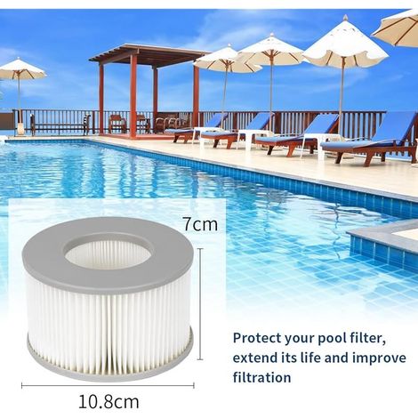 2er-Pack Filterkartuschen für aufblasbare MSpa-Whirlpools, passend für alle gängigen Whirlpools, aufblasbare Kartuschen für Thermalbecken FD2089 (1/5)