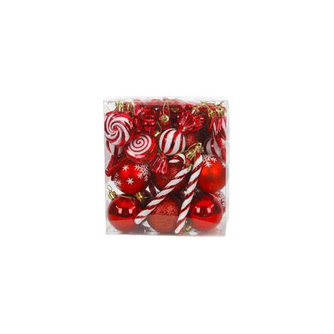 Lutscher, Set bemalter Weihnachtskugeln, Weihnachtsanhänger - Crezuo