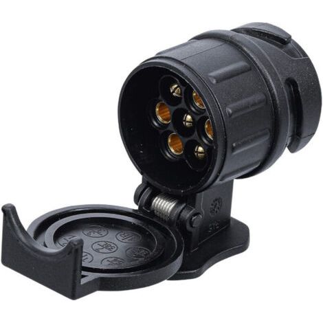Adaptateur de prise 13 broches à 7 broches pour remorque côté voiture - (1/4)