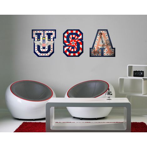 Sticker mural American Dream USA, 39x120cm - Autocollant déco murale (1/4)