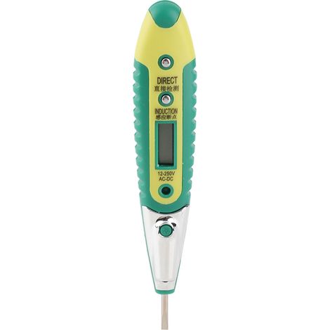 [JAMAIS UTILISÉ]Testeur de tension numérique AC/DC avec affichage LED, stylo testeur 12-250 V, outil domestique avec lumière (1/5)