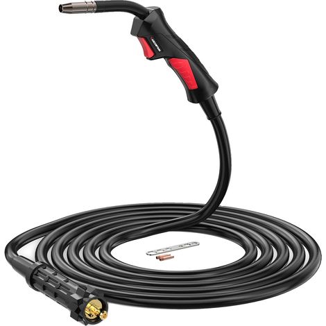 Torche de soudage MIG, longueur de 3 mètres, intensité de 180A, cycle de service de 60%, buse en trois pièces, compatible avec l'équipement MIG200 (1/5)