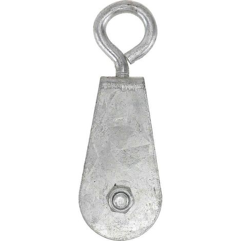 Poulie de levage, poulie à câble en acier, poulie à câble lisse et détachable, rouleau de poulie à câble-9X3.2cm-Silver (1/4)