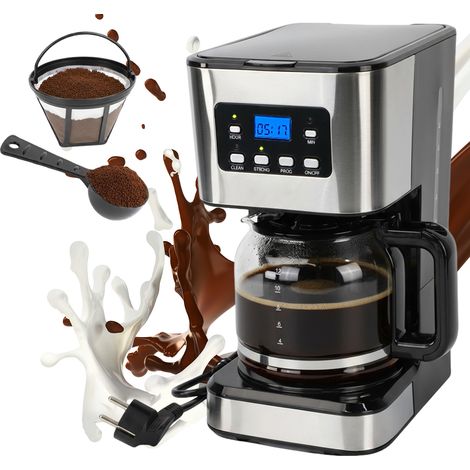 MACHINE À CAFÉ AMÉRICAINE AVEC ARRÊT AUTOMATIQUE, PRÉPARE DE 1 À 12 TASSES (1/5)