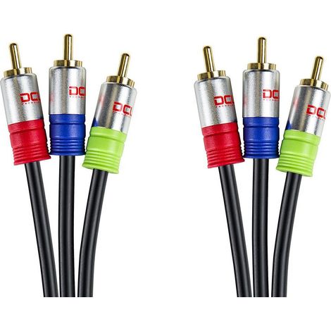 Cable RCA 3 Machos A 3 RCA Machos HQ 2m