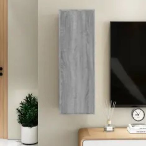 Meuble TV, Étagère TV, Meuble de Salon, Sonoma gris 30,5x30x90 cm Bois d'ingénierie OIB8154E (1/5)