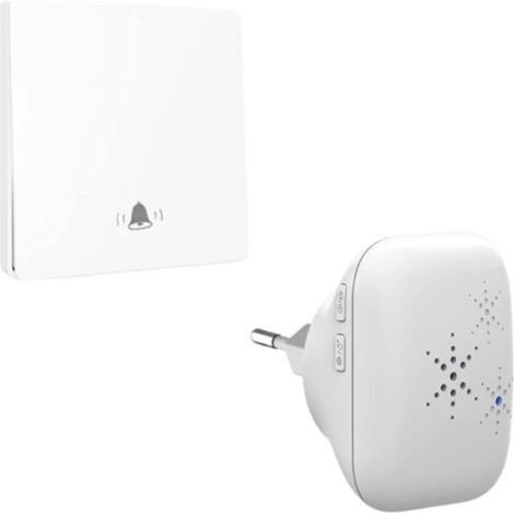 Wireless and battery-free Eco Outdoor waterproof IP 65 snow rain doorbell kit - remote transmitter - plug-in receiver - 43 volume levels - 38 melodies (1/5)
