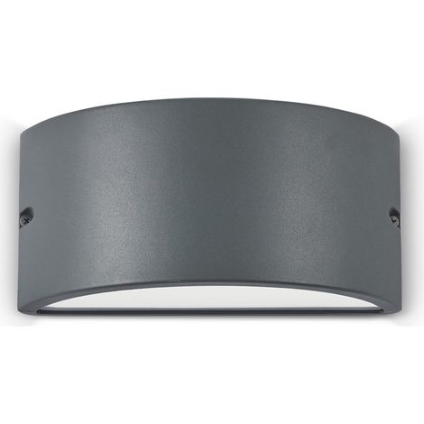 Applique Moderna Rex-2 Alluminio-Materie Plastiche Antracite 1 Luce E27 (1/2)