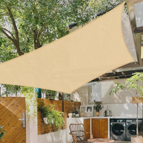 Voile d'ombrage Carré 2.5x2.5m Imperméable Toile Ombrage 95% UV Protection pour Patio Balcon Jardin Terrasse Extérieur-Antracite